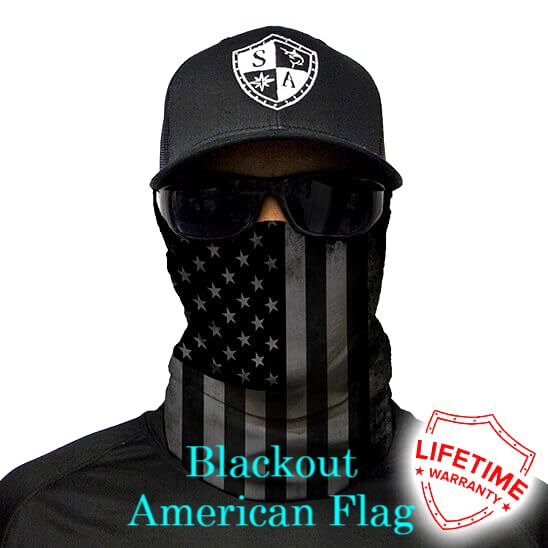 Blackout American Flag face shield
