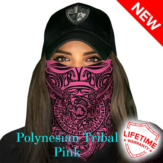 Polynesian Tribal Pink face shield