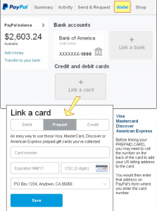 use a visa gift card on ebay